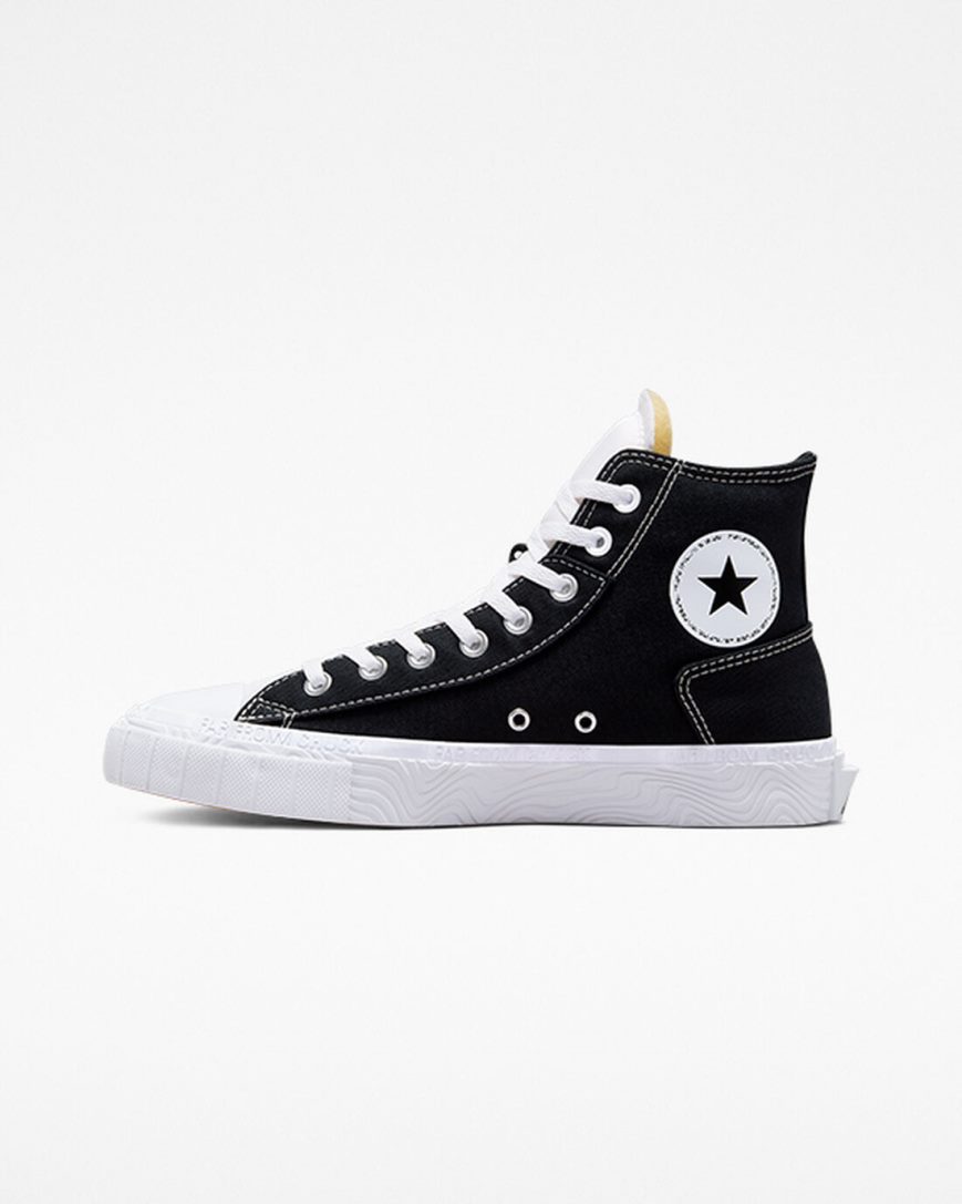 Men's Converse Chuck Taylor Alt Star Canvas High Top Shoes Black / White | AU 68193D